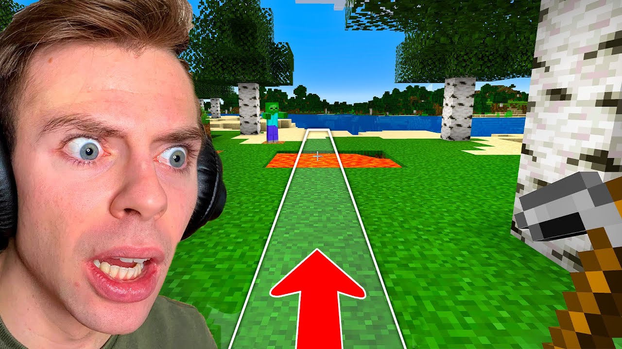 Minecraft, men jeg må kun gå ligeud!