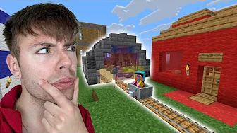 Bygger en togstation i min Minecraft By
