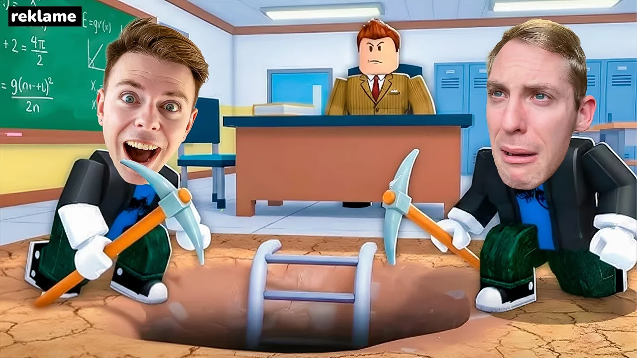 Flygter fra skolen i Roblox