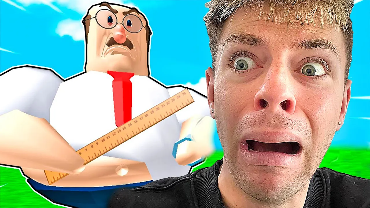 Flygt fra ond skole lærer i Roblox!