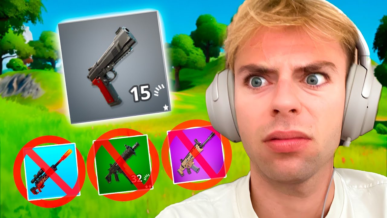 Fortnite, men må kun bruge DÅRLIGE våben