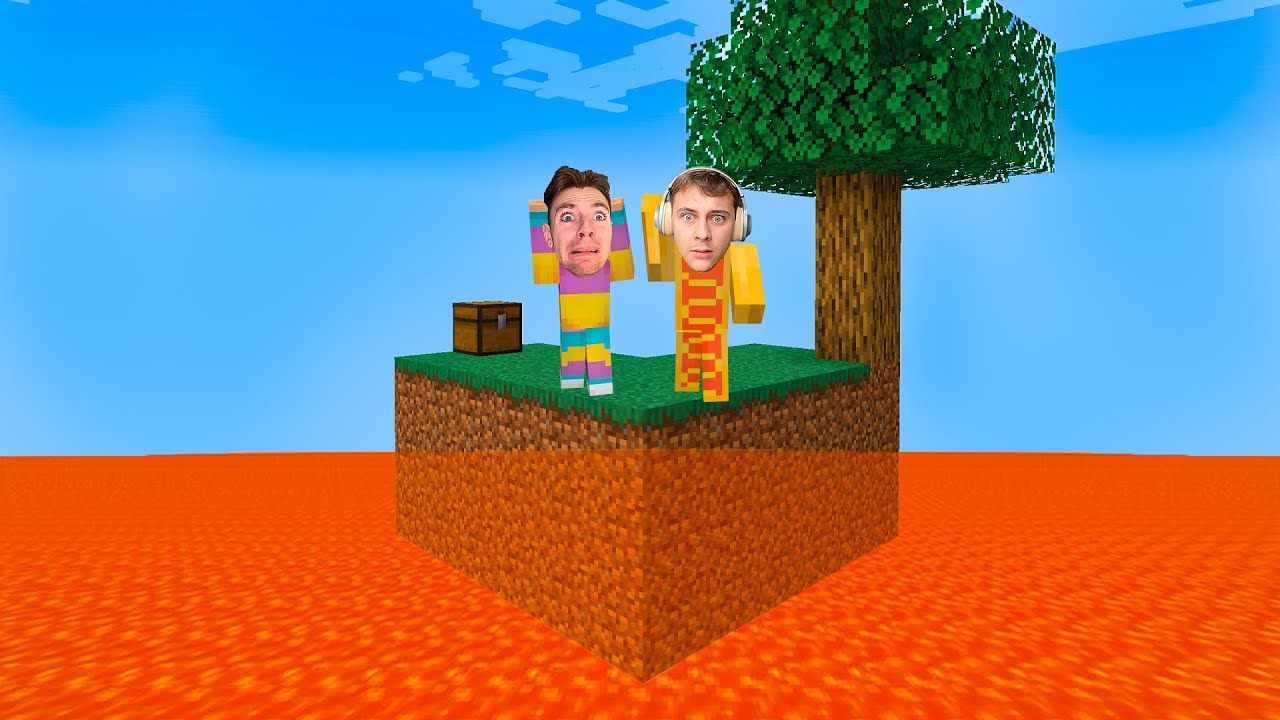 Minecraft Skyblock, men Lavaen stiger!