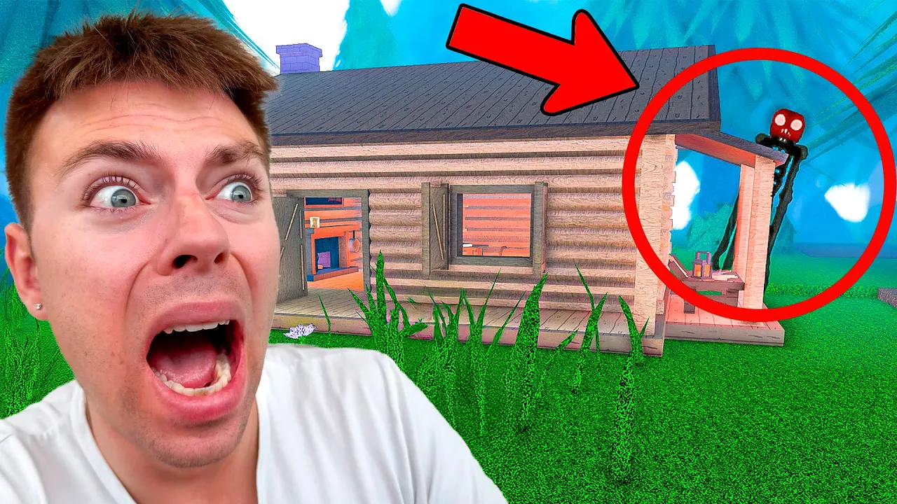 Overnatter i en hytte i skoven (Roblox Gyser spil)