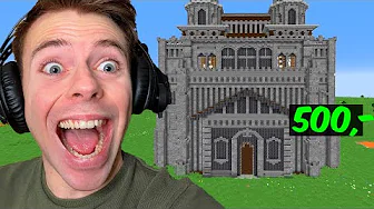 50 VS 500 kr Minecraft hus