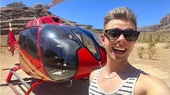 Besøger Grand Canyon med helikopter