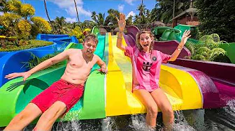 Familien Münster besøger badeland i Thailand