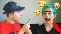 LÆGGER MIN BRORS MAKEUP (går galt!)