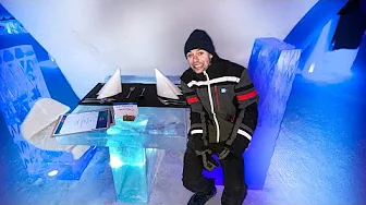 Spiser på Verdens Koldeste restaurant (Lavet af is)