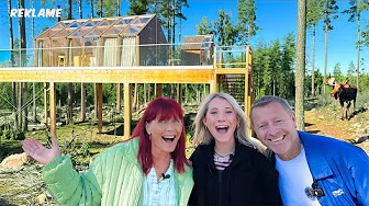 Overnatter i Glashus! Mellem vilde dyr i Småland