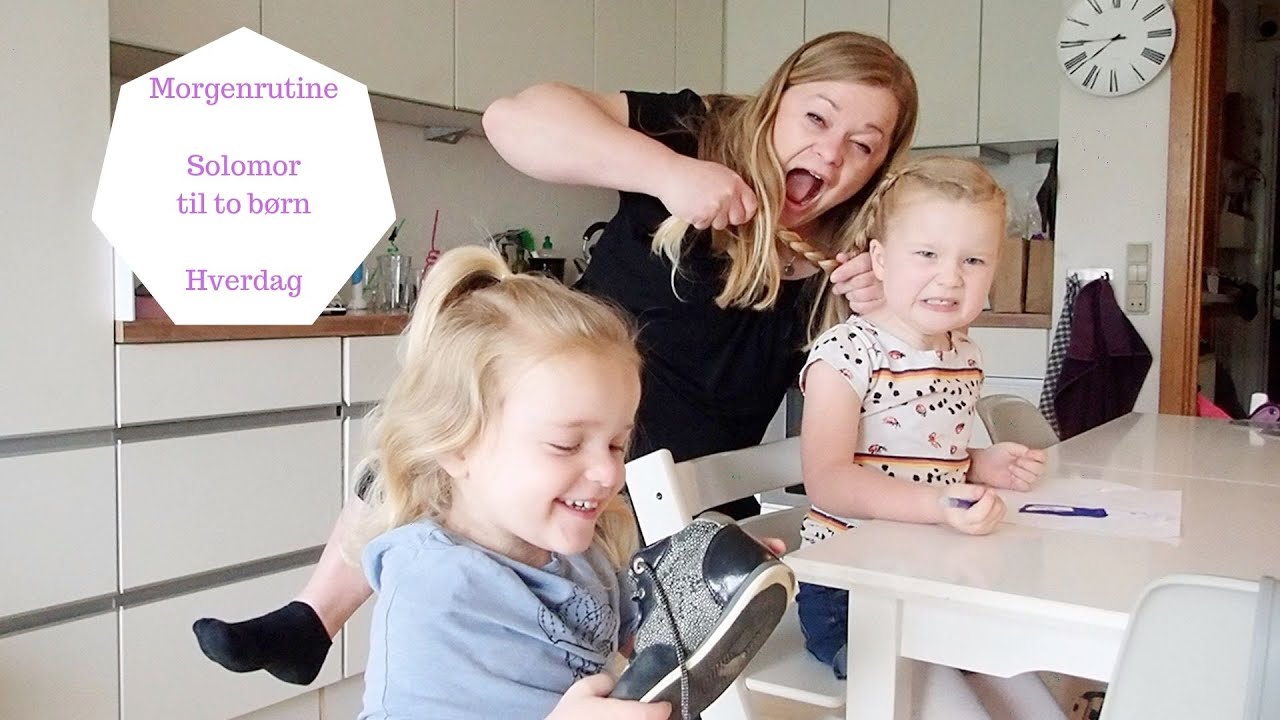 SOLOMOR MORGEN RUTINE MED TO SMÅ BØRN - HVERDAGS STYLE
