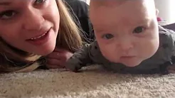 Haley's first swim and dive