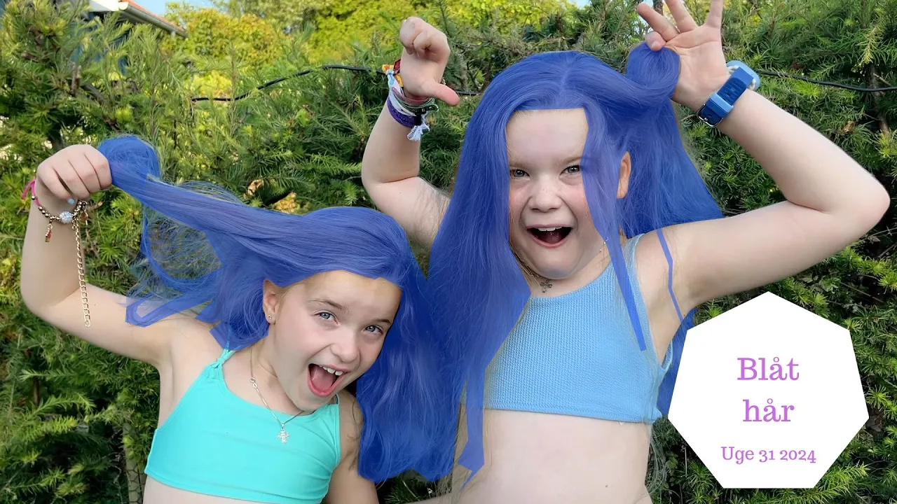 Farver pigernes Hår BLÅT
