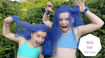 Farver pigernes Hår BLÅT