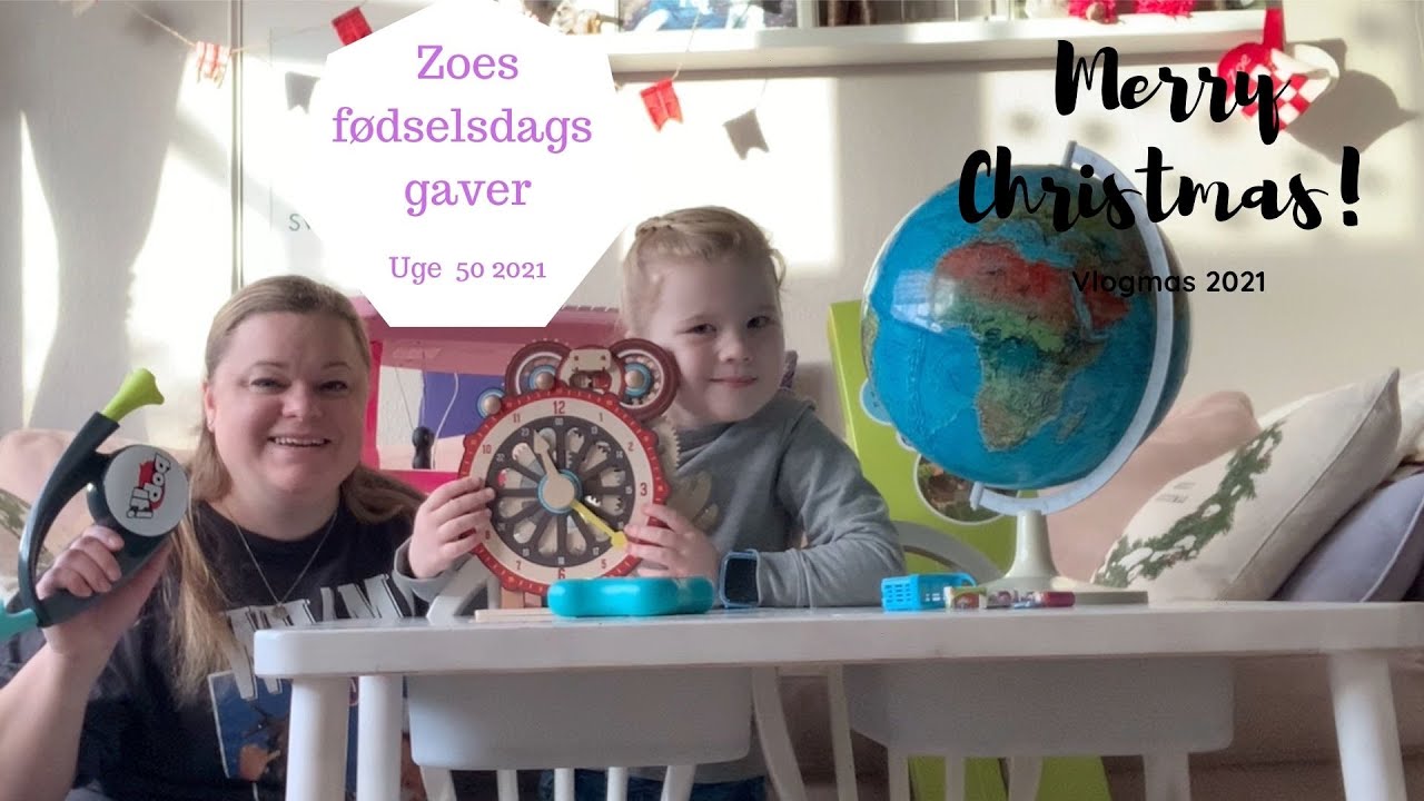 ZOE VISER SINE 7 ÅRS FØDSELSDAGSGAVER