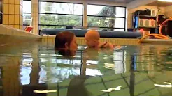Baby swimming under water