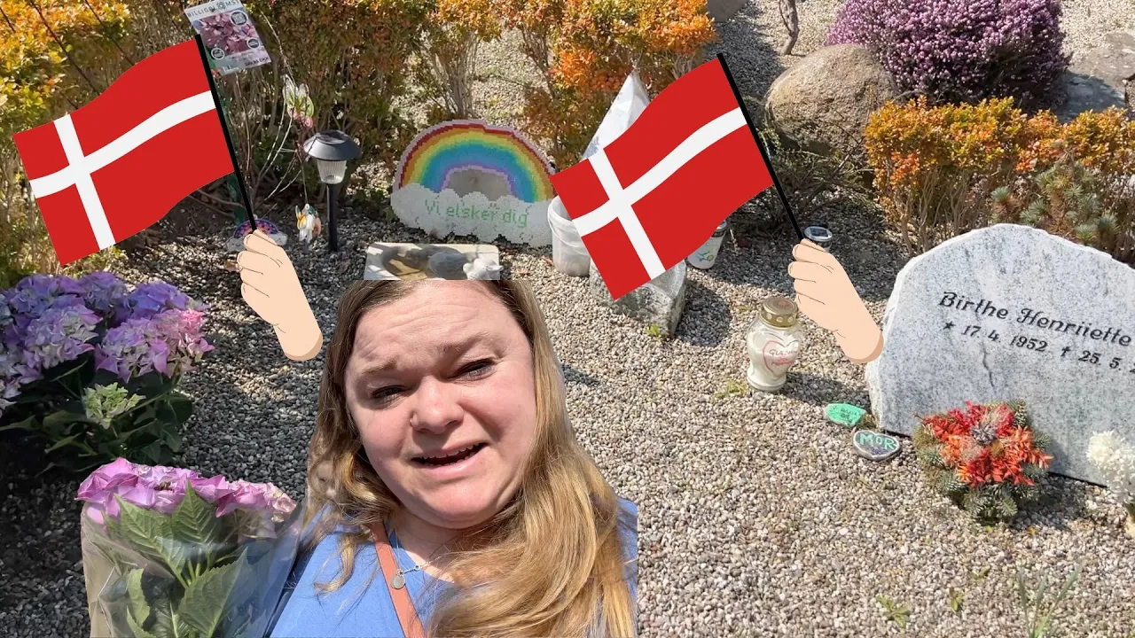 Vi fejrer min mors fødselsdag på Kirkegården