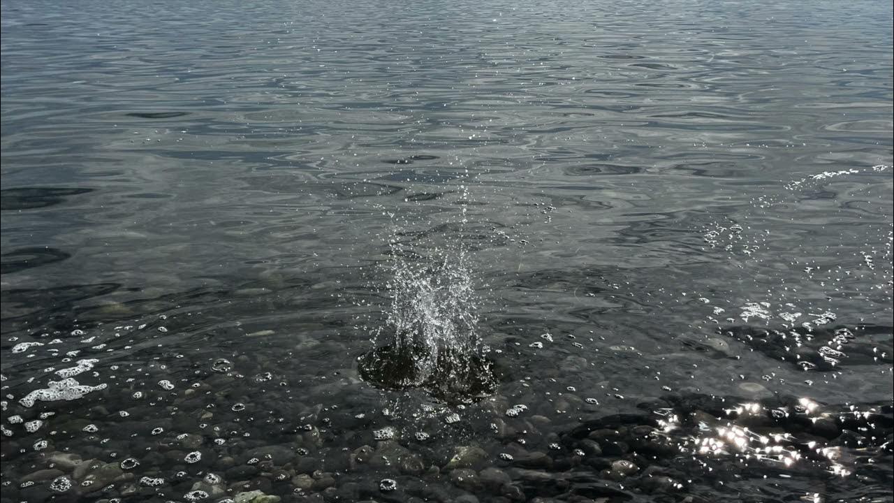 ASMR WHITE NOISE - STEVNS KLINT THROWING ROCKS IN WATER - CALMING WAY TO FALL ASLEEP