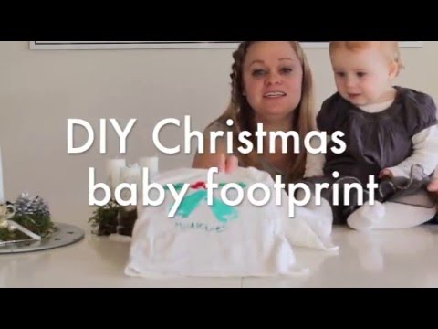 DIY Christmas baby footprint shirt (Day 21st of our daily vlogs in December 2015)