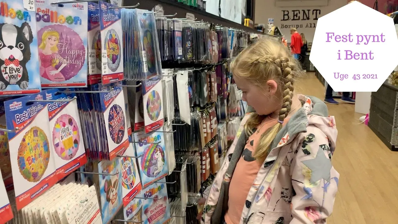 VI KØBER FØDSELSDAGS PYNT I BENT BUTIKKEN - REKLAME