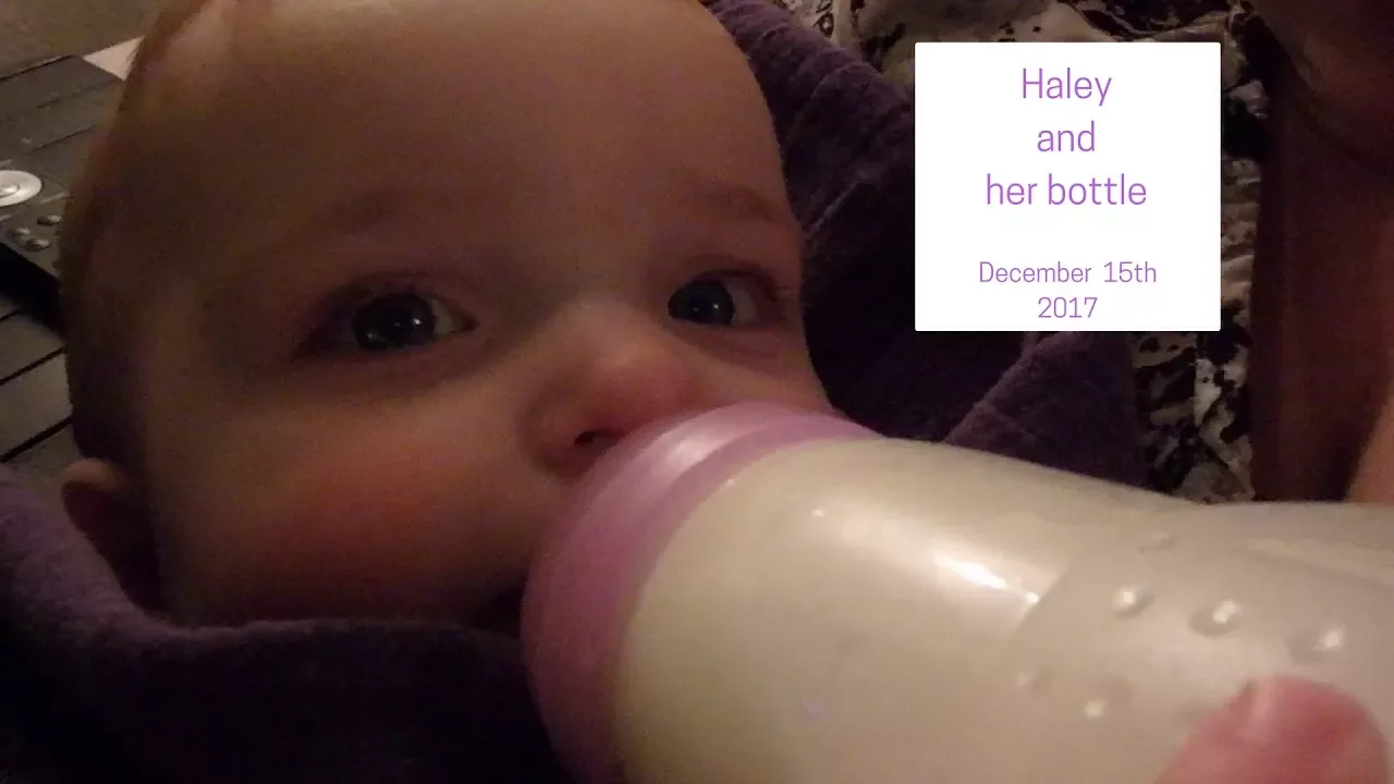 Haley and her bottle (Day 15 of our daily vlogmas 2017)