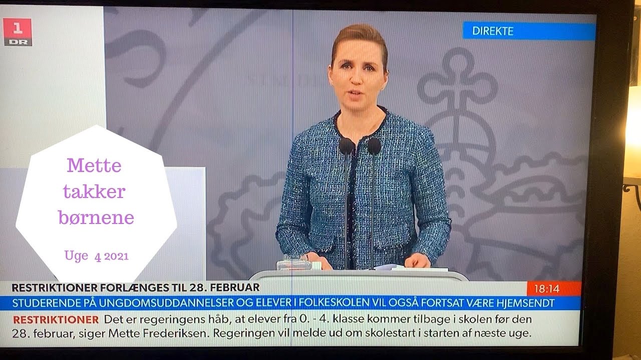 PRESSEMØDE MED FORLÆNGELSE AF RESTRIKTIONER MED METTE FREDERIKSEN