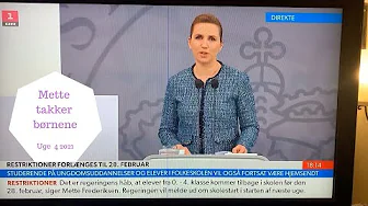 PRESSEMØDE MED FORLÆNGELSE AF RESTRIKTIONER MED METTE FREDERIKSEN
