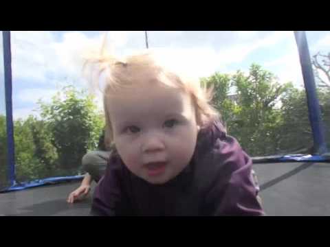 We got the trampoline back up for this season