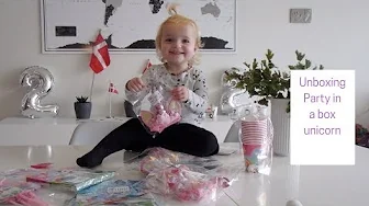 Unboxing Party in a box Unicorn DANSK
