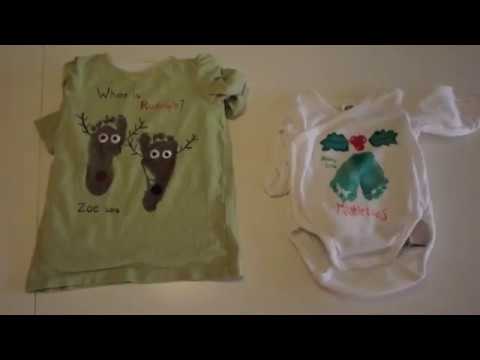 Christmas toddler and baby footprint DIY (Day 12 of our daily vlogs in December 2016)