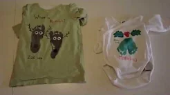 Christmas toddler and baby footprint DIY (Day 12 of our daily vlogs in December 2016)
