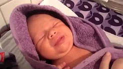 Baby's first bath