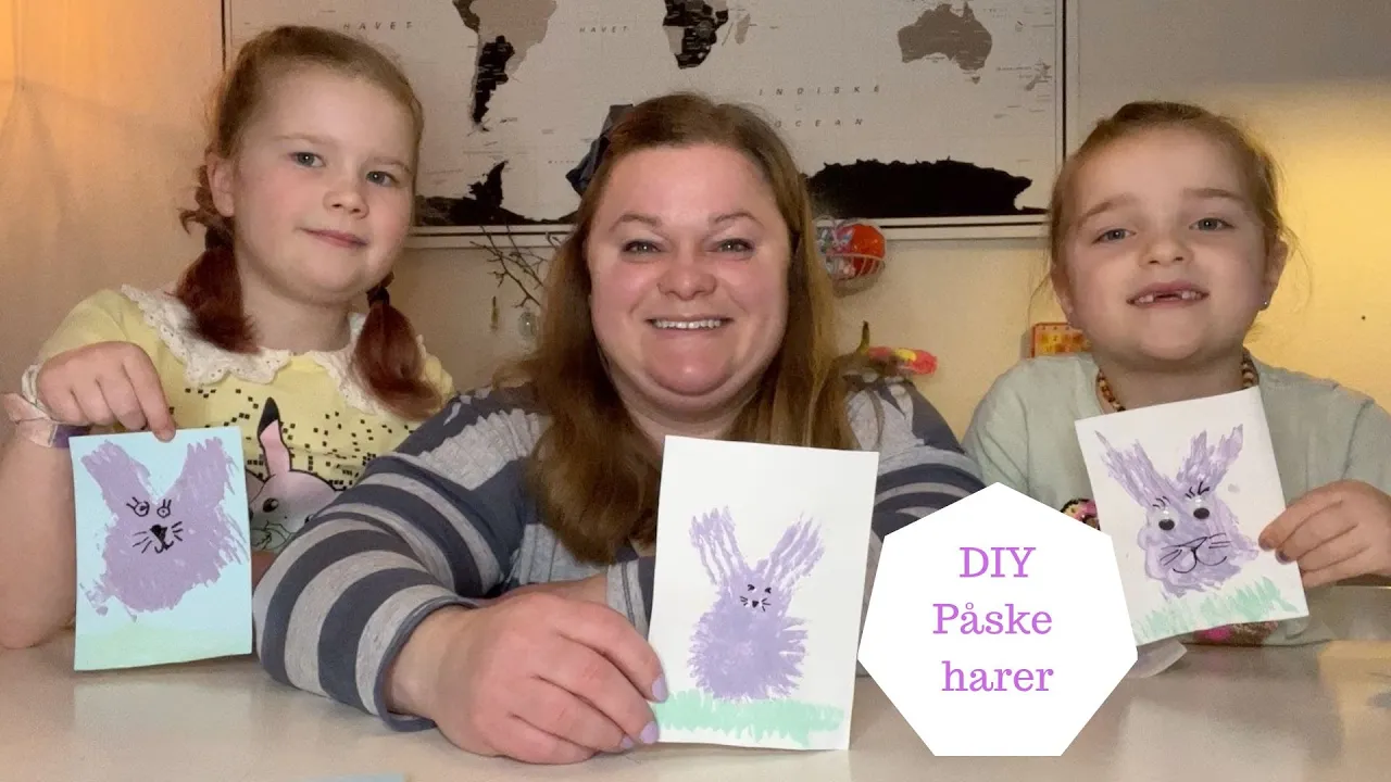 DIY PÅSKE HARER - GAFFEL AFTRYK