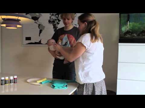 DIY Easter baby footprint onesee