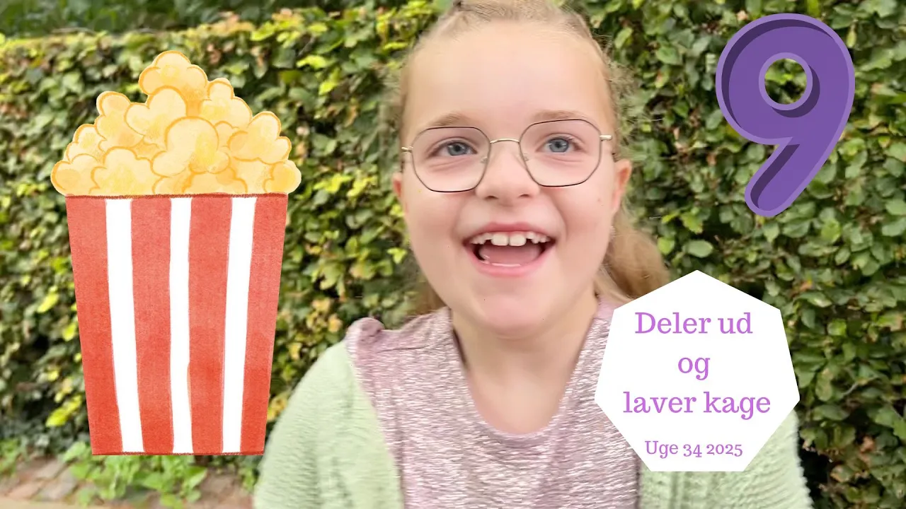 Deler popcorn ud i klassen - Vi laver kage