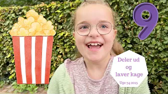 Deler popcorn ud i klassen - Vi laver kage