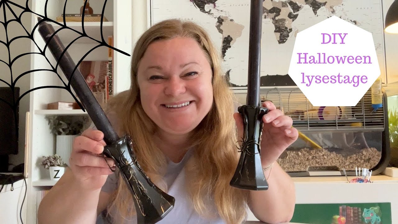 DIY Halloween Lysestager