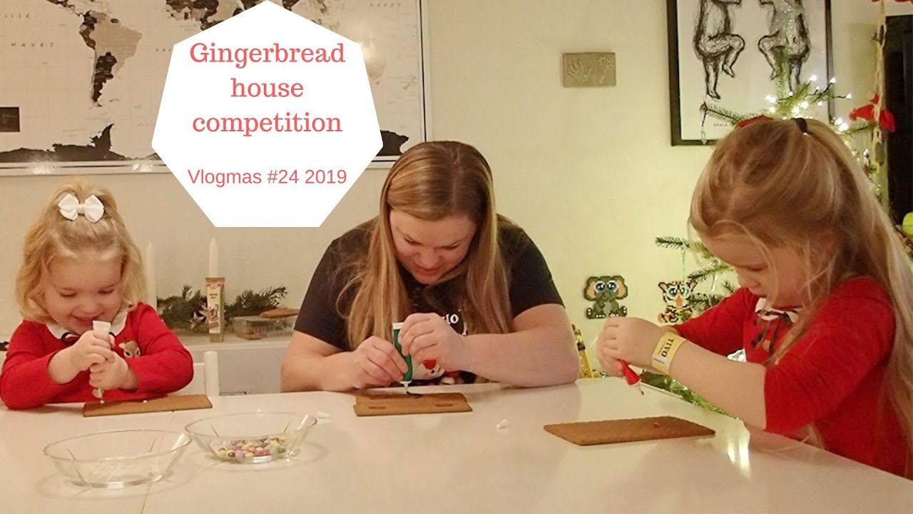 VLOGMAS 2019 #24 GINGERBREAD HOUSE COMPETITION