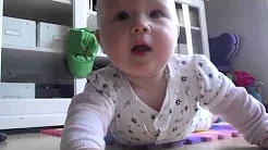 Playing in the sand for the first time