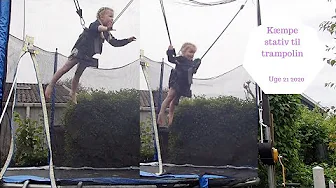 VI HAR KØBT KÆMPE STATIV TIL VORES TRAMPOLIN - NU FLYVER VI