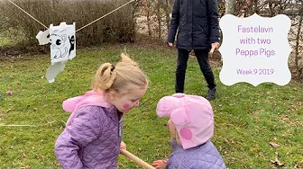 Fastelavn with Two Peppa Pigs