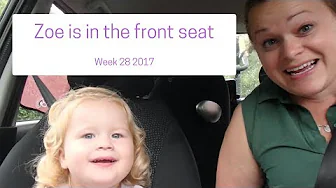 Zoe is in the front seat