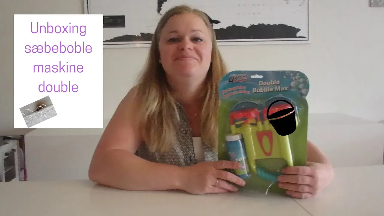 Unboxing sæbeboble maskine double Dansk