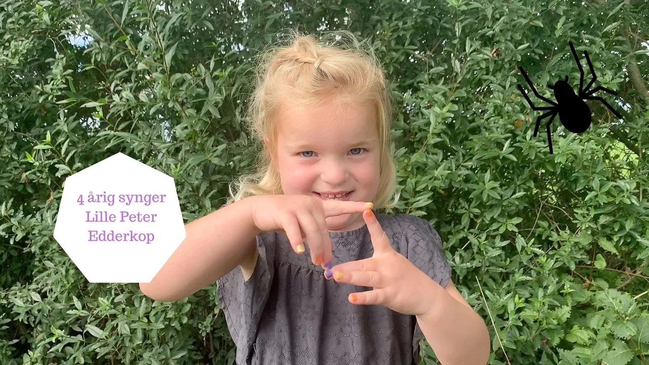 4 årig synger LILLE PETER EDDERKOP - DANSK BØRNESANG