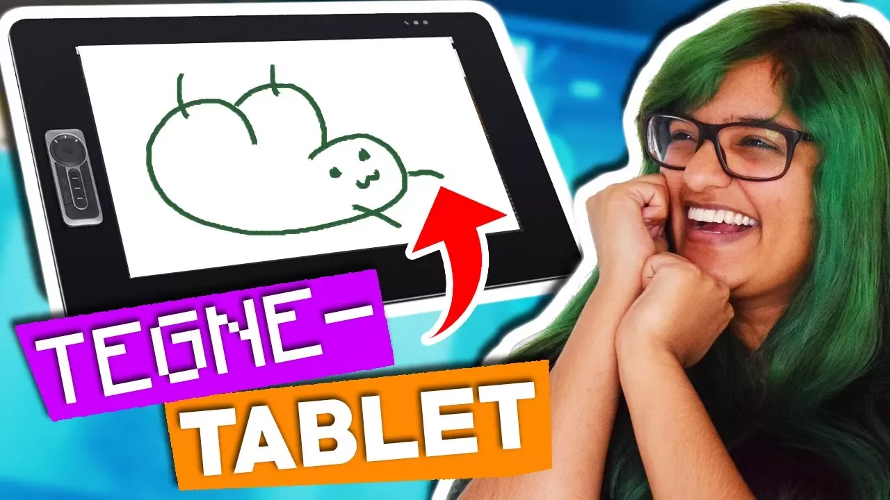 STOR 27" tegnetablet til Samrita! Cintiq 27QHD | vLog