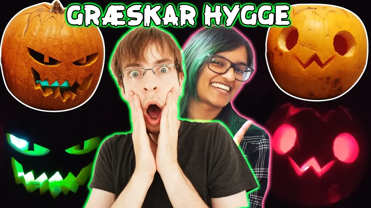 Vi skærer vores første græskar!