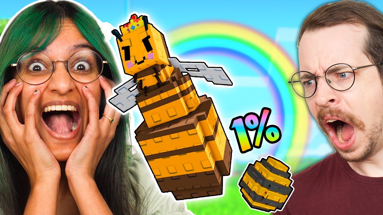 Jeg fik QUEEN BEE på FØRSTE FORSØG! 🐝👑- Roblox Grow A Garden