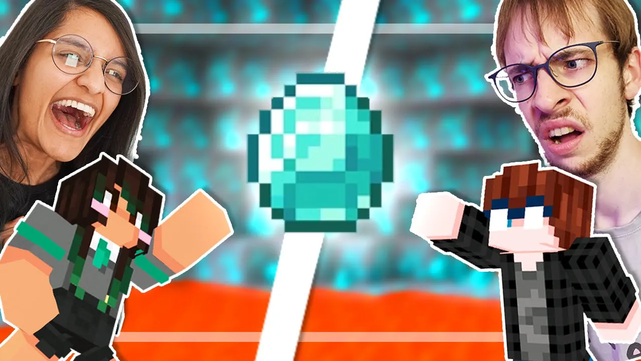 Hvem finder FØRST diamanter? 💎Dansk Minecraft udfordring