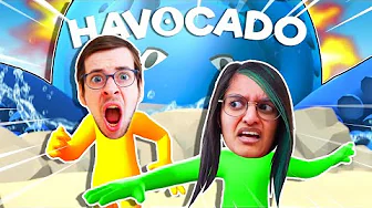 LØB, BLÆKSPRUTTEN ANGRIBER i Havocado - Gang beasts og Stickfight!