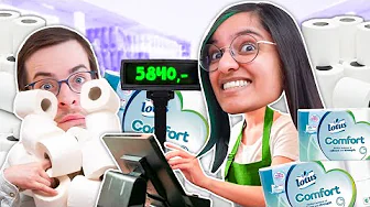 Vi Købte FOR MEGET TOILETETPAPIR TIL VORES SUPERMARKED 🧻