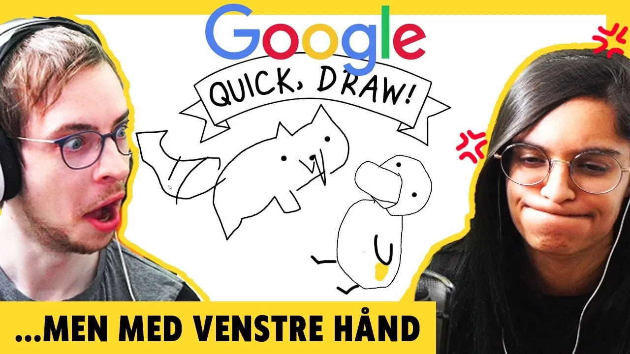 Kan Google gætte hvad vi tegner, MED VENSTRE HÅND! - Quick Draw
